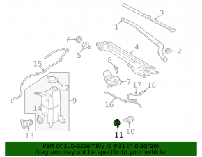 Lexus GS300 GS350 GS430 GS450h 06-11 Windscreen Washer Fluid Level Sensor Seal