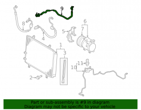 Air conditioning hose, compressor, heater, second Toyota Camry v40 3.5