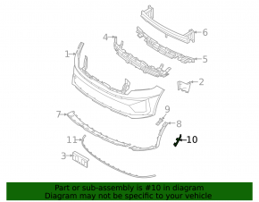 Left front bumper reflector for Kia Sorento 2021-2023 2.5
