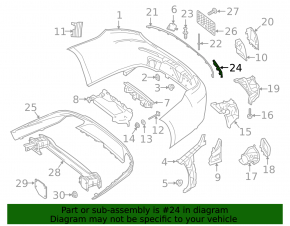 Right rear bumper reflector for Mercedes A-class V177 19-22