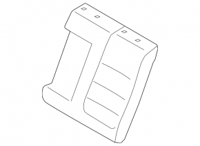 Left rear seat backrest for Mazda 6 14-15, black leather, with armrest