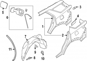 Rear right mudguard Ford Explorer 20-