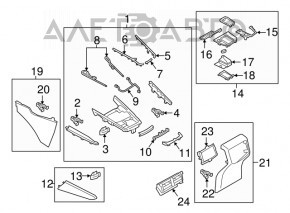 Mazda CX-9 16- Center Console Trim