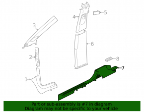 Door sill trim front left Volkswagen ID.4 21-23 black