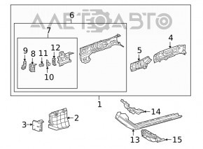 Radiator duct left Lexus ES300h 20-21
