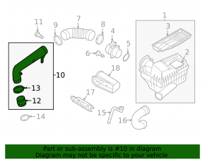 Air duct for turbo VW CC 08-17