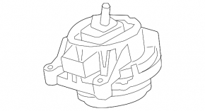 Left engine mount for BMW X3 F25 11-17 N52, N55