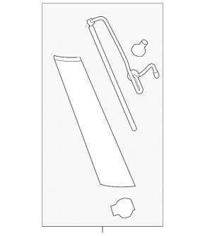 Left side trunk door trim Chevrolet Equinox 10-17