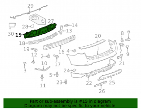 Chevrolet Equinox 10-15 prerest rear bumper absorber, broken guide
