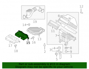 Kia Sportage 17-22 air intake, middle section