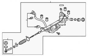 Subaru Legacy 15-19 steering rack with MOTORHERZ rods