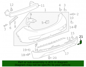 Chevrolet Bolt 17-21 Rear Bumper Tow Hook Cap