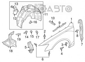 Front right mudguard Audi A6 C7 17-18