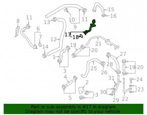 Upper cooling pipe Audi Q7 4L 10-15 3.0 TDI