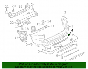 Plug towing hook rear bumper BMW X3 G01 18-21