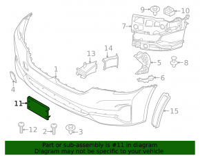 BMW 5 G30 21-23 Basis Front Bumper License Plate Frame