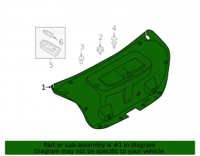 Trunk lid trim BMW 5 F10 11-16