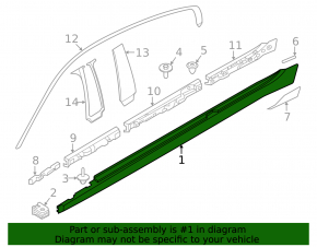 Right threshold BMW 8 G15 G16 20-25 M package