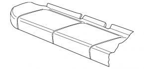 Rear row of seats 2 row VW Passat b7 12-13 USA leather black with gray insert, water damage