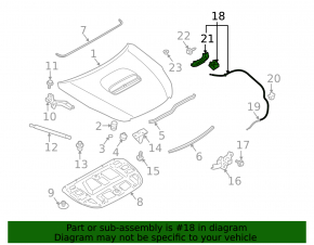 Subaru Outback 10-14 Hood Release Handle