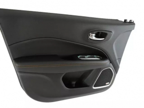 Door trim card front left Jeep Compass 17- black, beats, black leather insert, black leather armrest, black stitching
