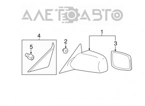 Side mirror plug front left Toyota Camry v40