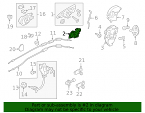 Honda CRZ 11-16 front left door handle mechanism