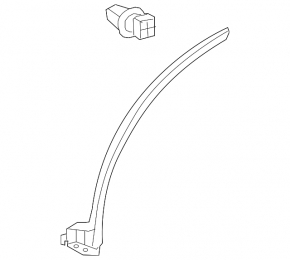 Rear left wing seal Lexus RX350 RX450h 16-22