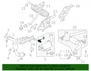 Bracket for the inlet pipe right VW Touareg 11-17 3.6 rear