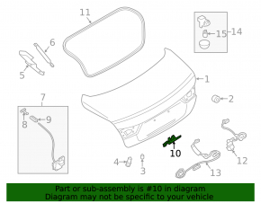 Infiniti Q50 14-24 Trunk Lid Lock Hook