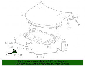 Chevrolet Equinox 19-24 hood lock with sensor