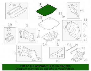 Nissan Versa Note 13-19 Trunk Floor Upper