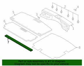 Nissan Rogue 21-24 black front trunk floor