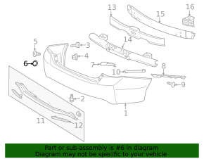 Acura TLX 15-20 Rear Bumper Tow Hook Cap
