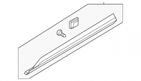 Lower front right door trim panel for Kia Sorento 21-23 HEV, PHEV structure with chrome molding