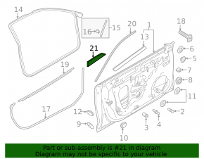 Front left door molding for Audi A5 17-25 chrome