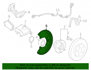 Brake Disc Cover Front Left Chevrolet Trax 15-22