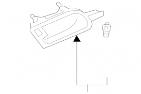 Interior rear left door handle Mercedes A-class V177 19-22 black housing