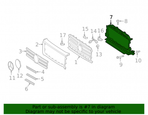 TV panel radiator G-class W463 G550 19-24