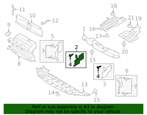 Upper right radiator deflector for Ford Escape MK3 13-16