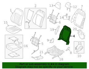Ford Edge 15-24 Driver's Seat Backrest Adjustment Motor