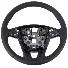 Steering wheel bare Lincoln MKX 16 - leather, brown, without heating, pressed