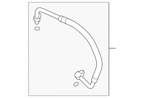Air conditioning condenser-compressor pipe Mazda6 09-13 2.5