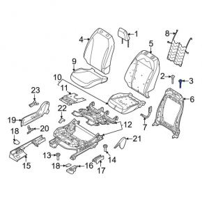 Driver's seat headrest guide left Ford Mustang Mach-E 21-26