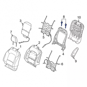 Driver's seat headrest guide left Ford Mustang Mach-E 21-26