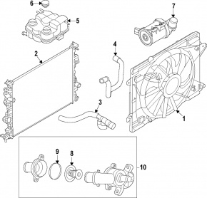 Water pump for Ford Escape MK4 20-25 hybrid, plug-in
