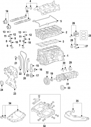Mitsubishi Outlander 22-25 2.5 H:45.0 D:72.0 piston rod