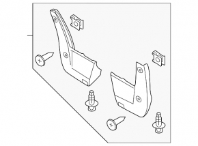 Rear left mudguard for Honda Accord 18-22
