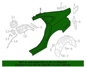 Rear wing sunset right VW Jetta 19-24