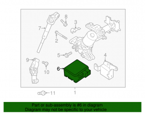 Steering column with electric power steering Nissan Versa Note 13-17 without cardan joint